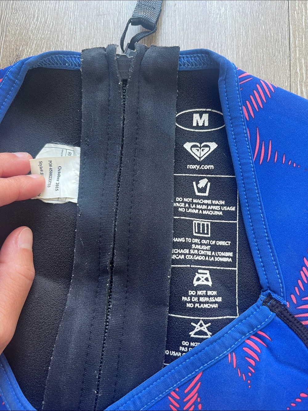 Roxy Blue palm leaves short sleeve springsuit - Picture 2 of 5